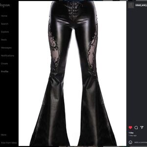 Kill Star Stretchy Lace up Pants